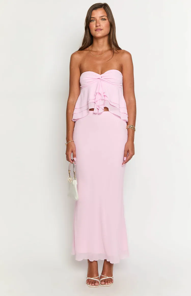 Myrna Pink Maxi Skirt