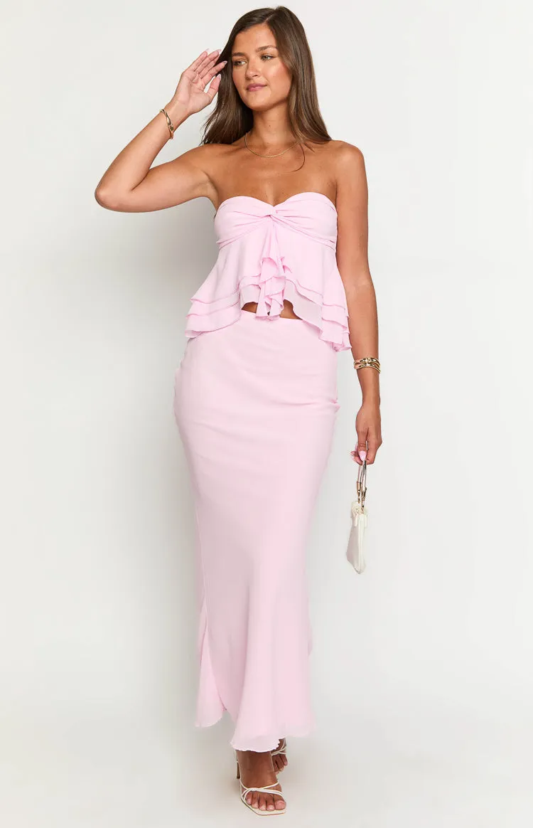 Myrna Pink Maxi Skirt