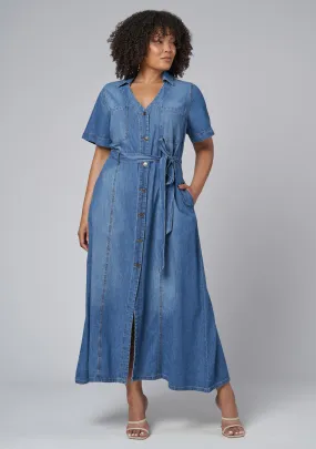 Naomi Chambray Maxi Dress