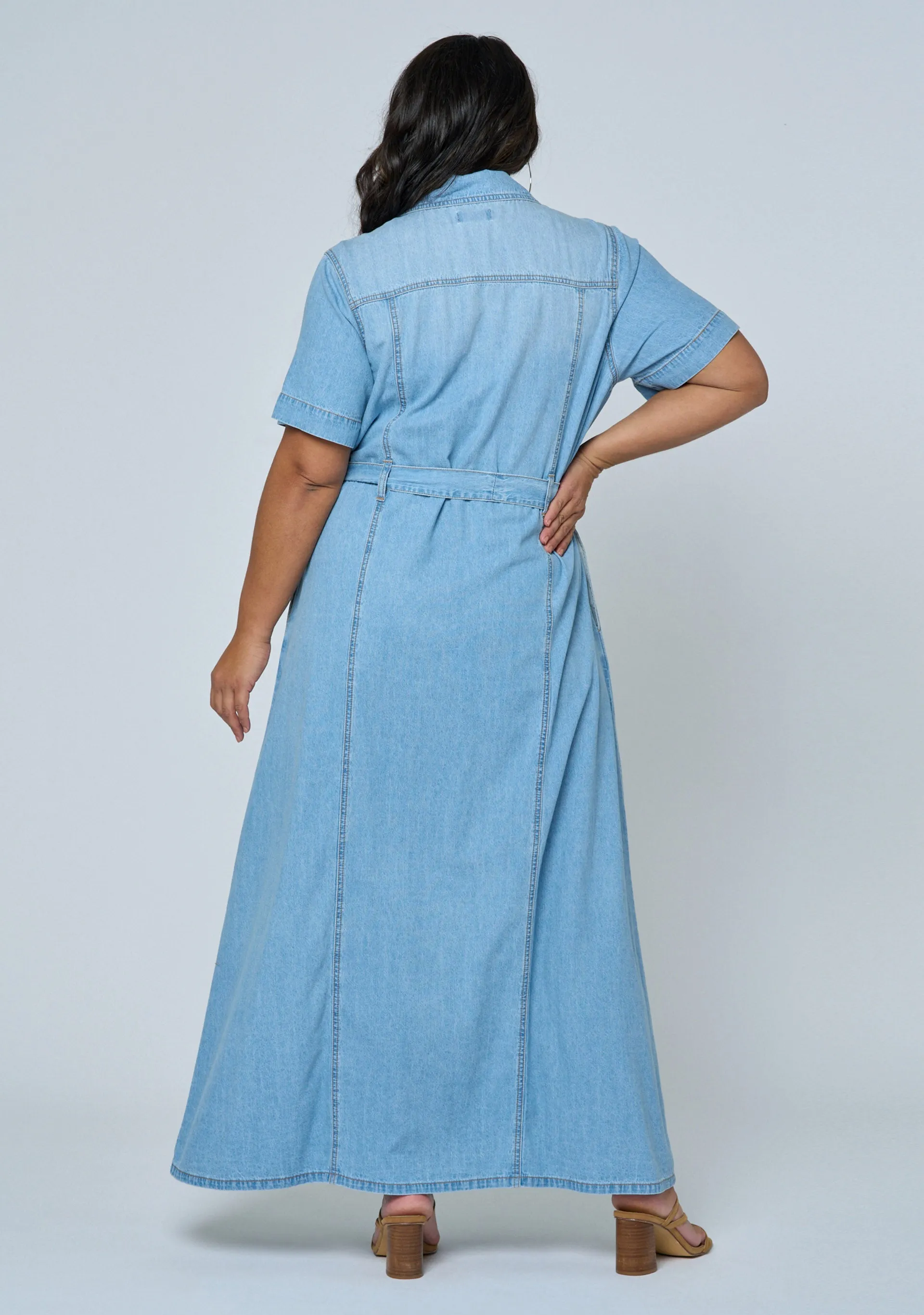 Naomi Chambray Maxi Dress