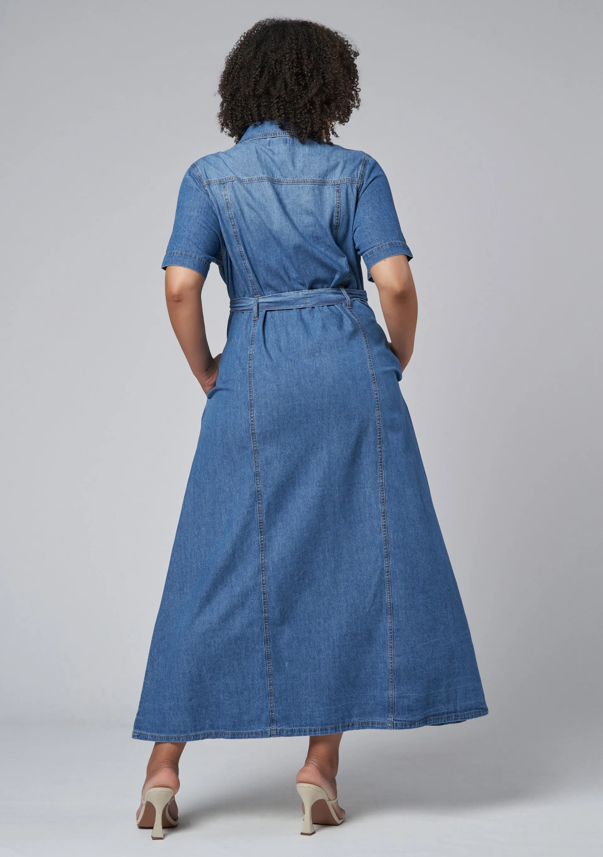 Naomi Chambray Maxi Dress