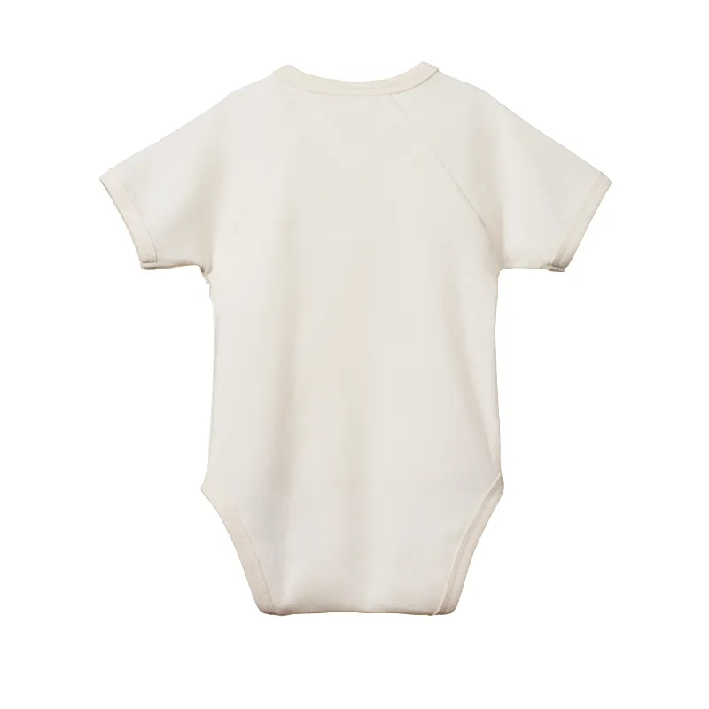 Nature Baby S/S Kimono Bodysuit - Natural