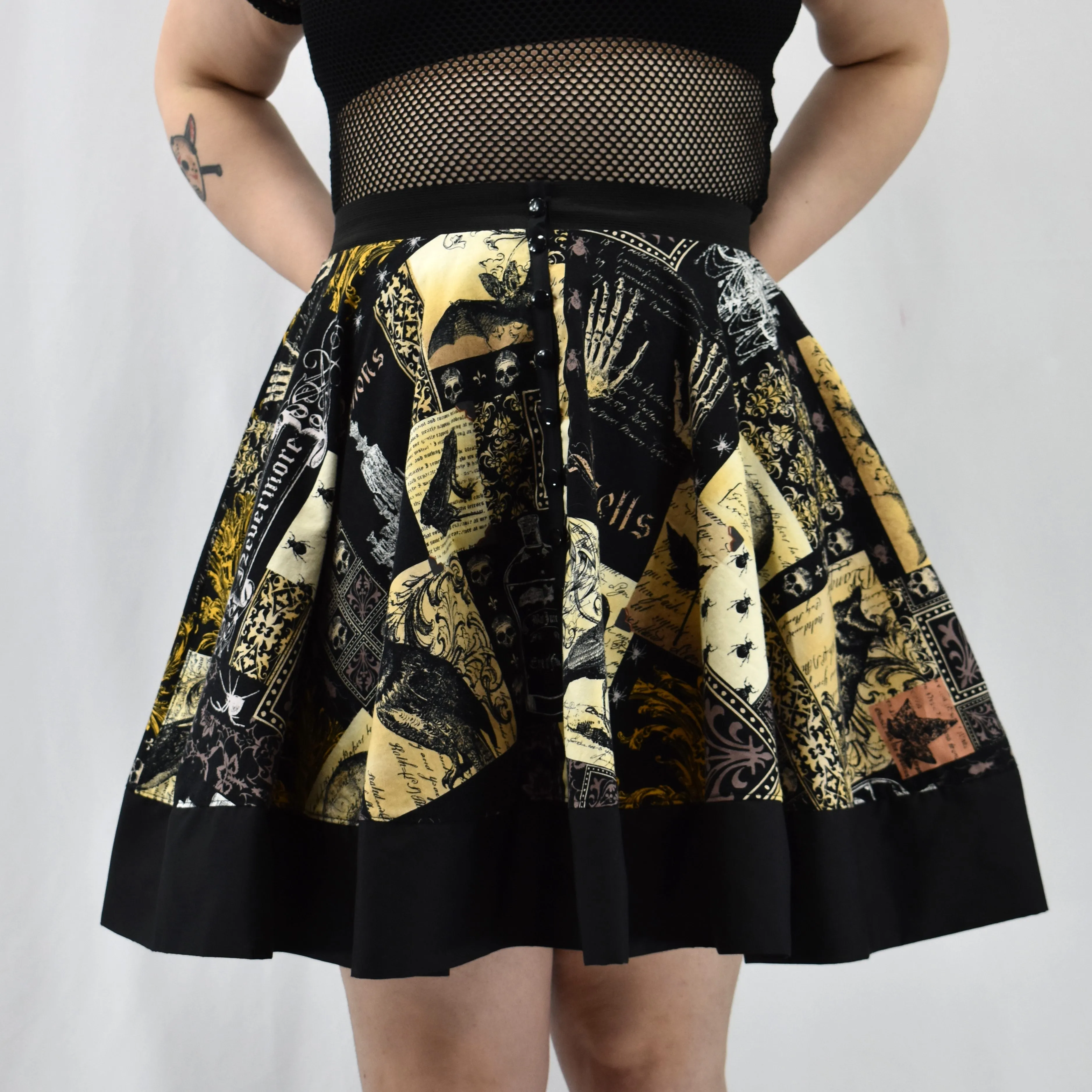 Nevermore Snap Skirt- HANDMADE LOCALLY