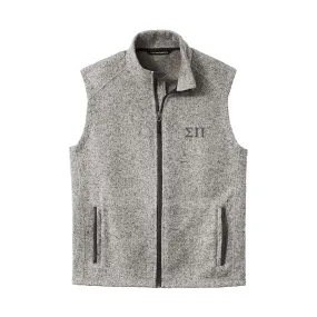 New! Sigma Pi Heather Grey Vest