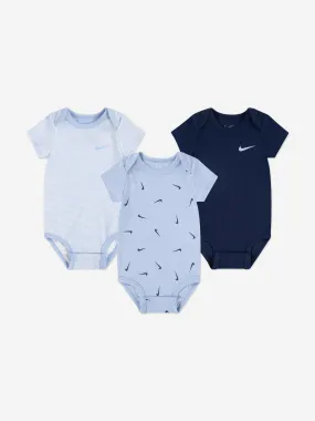 Nike Baby Mix and Match 3 Pack Bodysuit Set in Blue