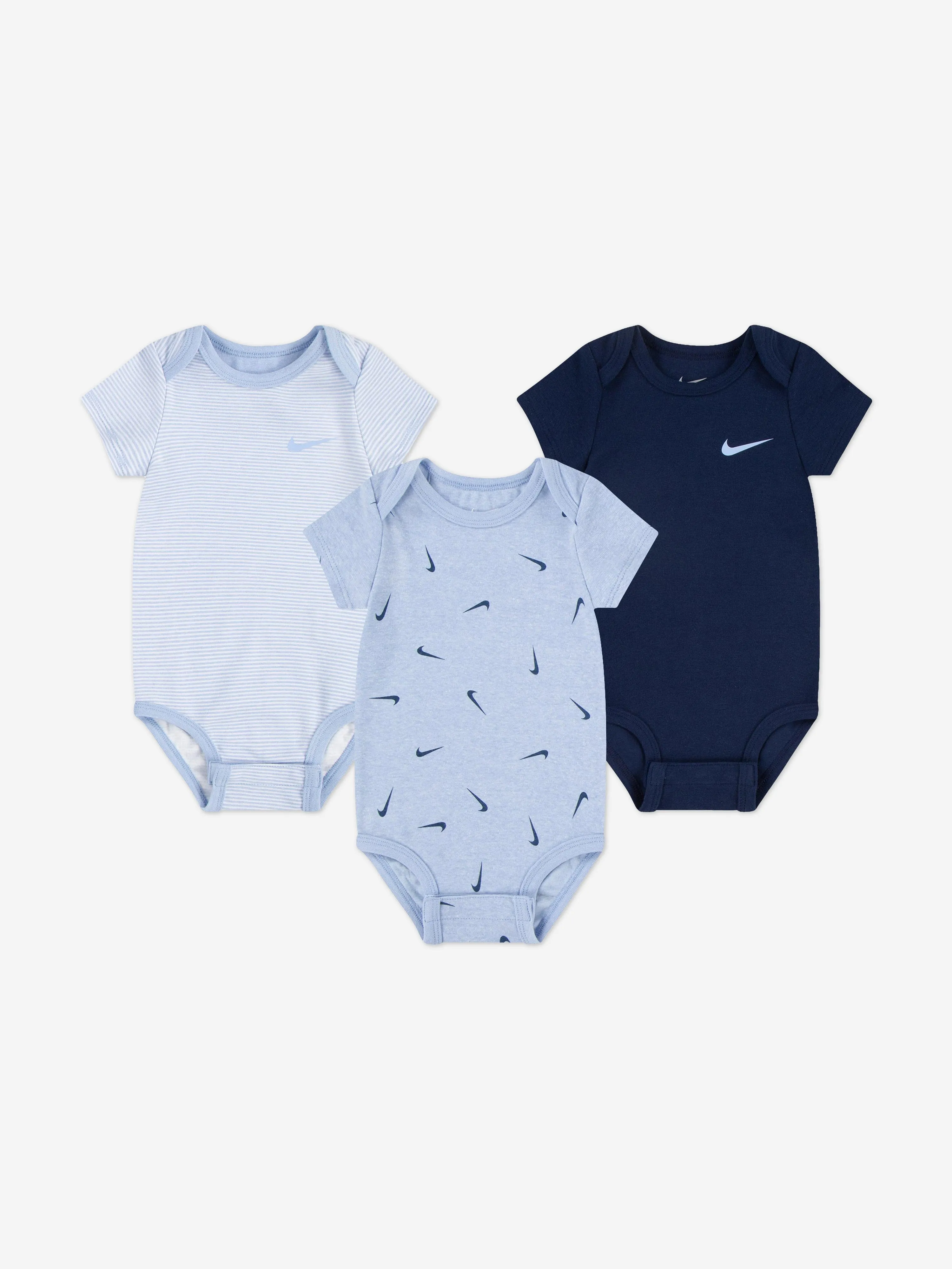 Nike Baby Mix and Match 3 Pack Bodysuit Set in Blue