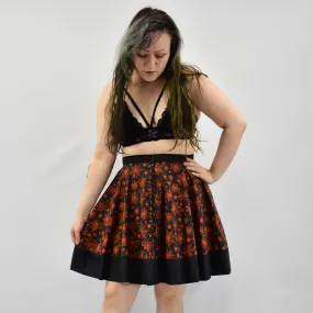 Orange Web Snap Skirt- HANDMADE LOCALLY