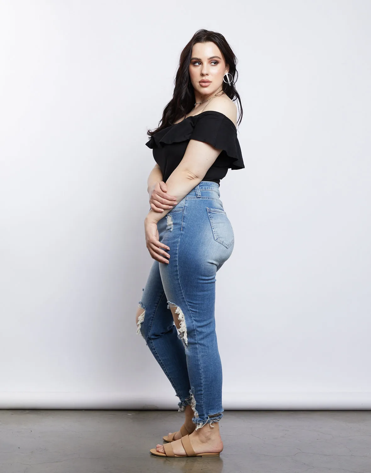 Plus Size Kaylie Off-The-Shoulder Bodysuit