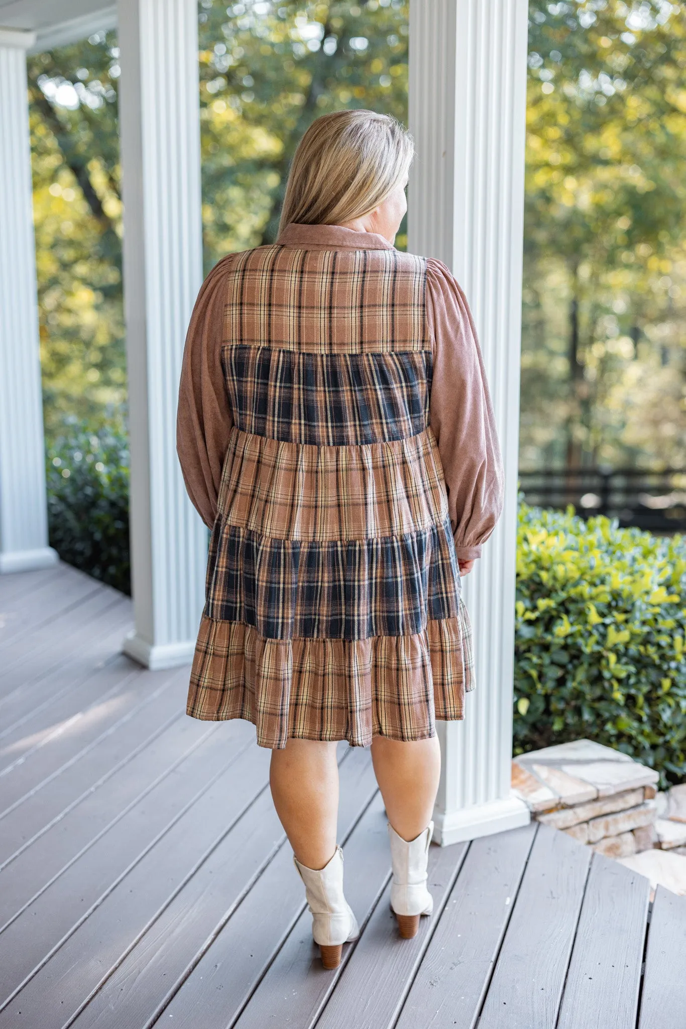 Pretty Plaids Flannel Babydoll Dress