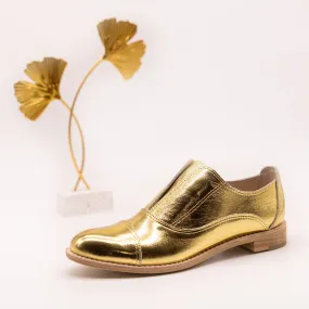 PSYCHEDELIC GOLD Leather Oxfords