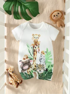 "Jungle Baby" Short-Sleeved Romper