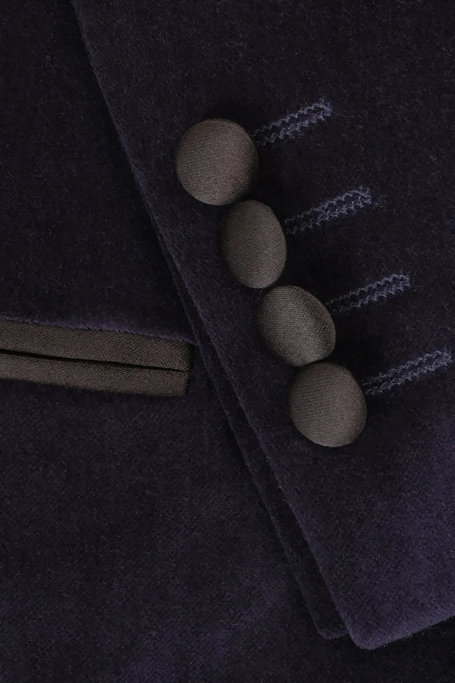 "Liam" Navy Velvet Jacket (Separates)