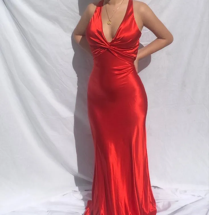 Red Long Formal Dress Evening Prom Dresses      fg6927