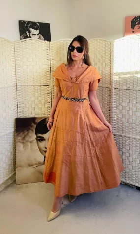 RENT Vintage Orange Maxi Dress