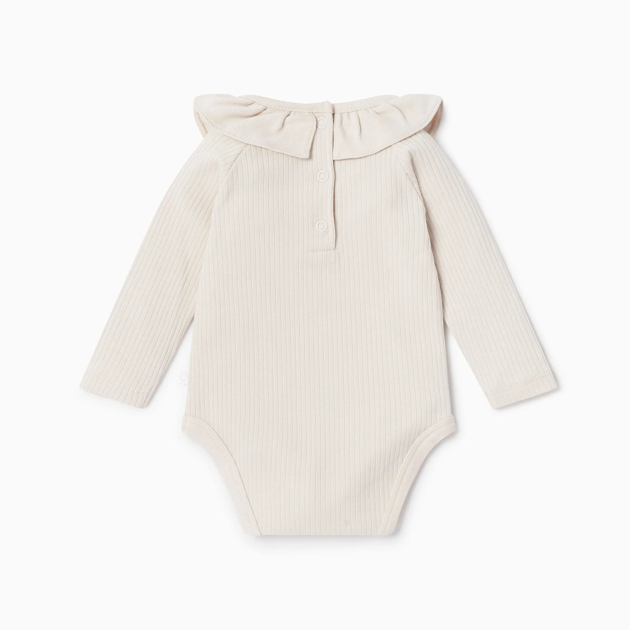 Ribbed Frill Collar Bodysuit