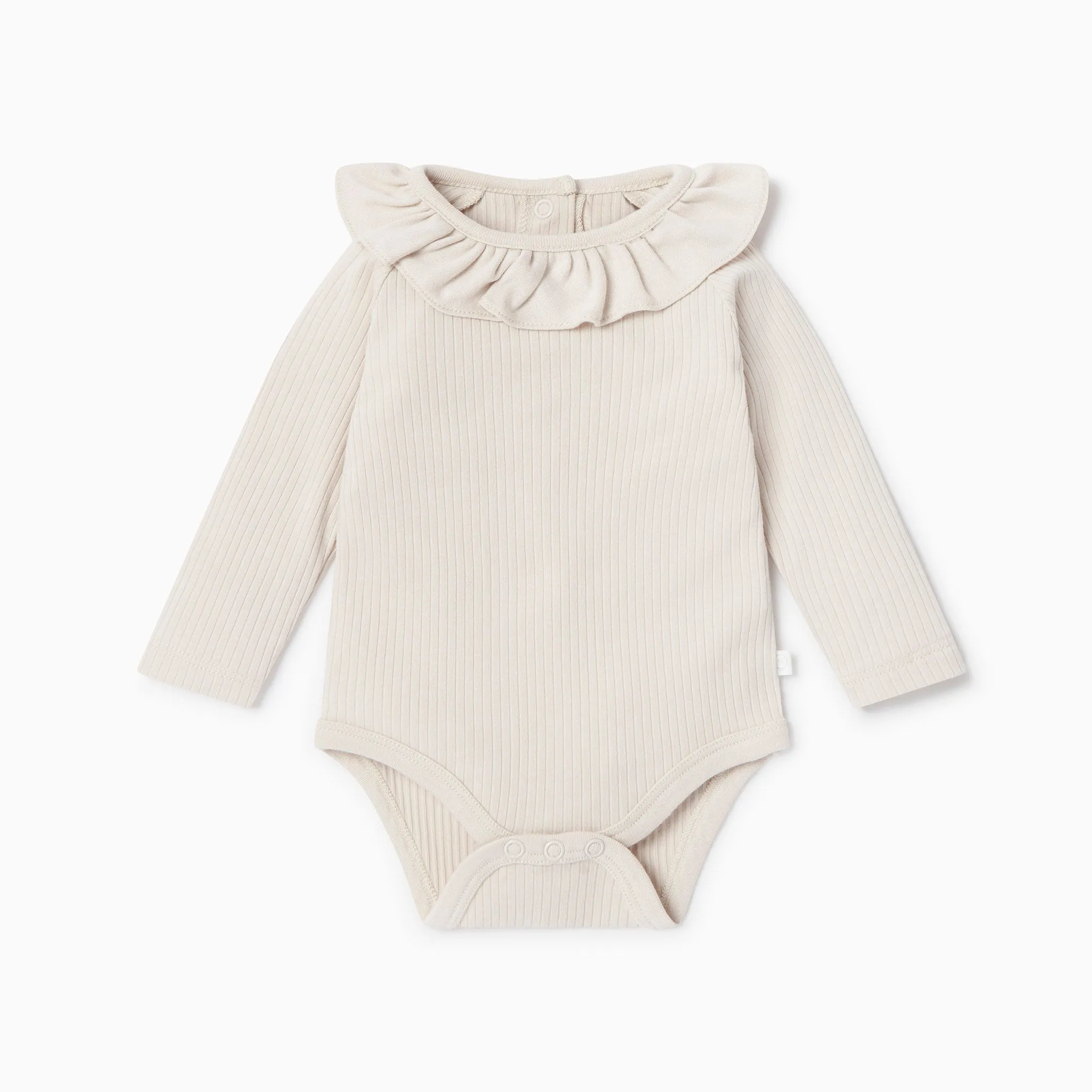 Ribbed Frill Collar Bodysuit