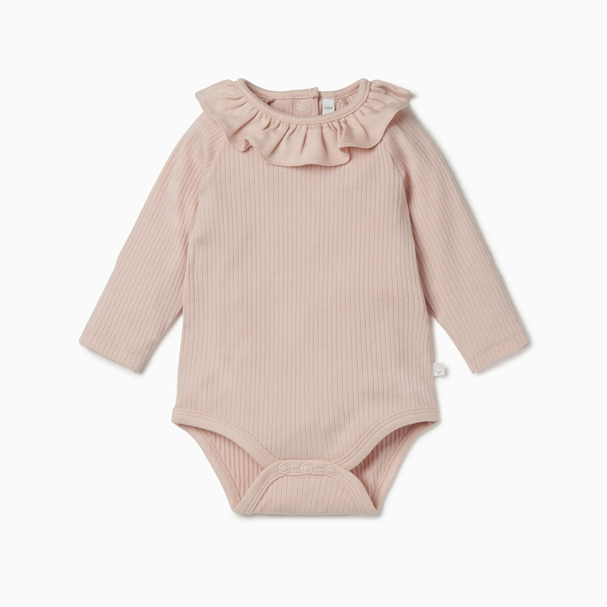 Ribbed Frill Collar Bodysuit