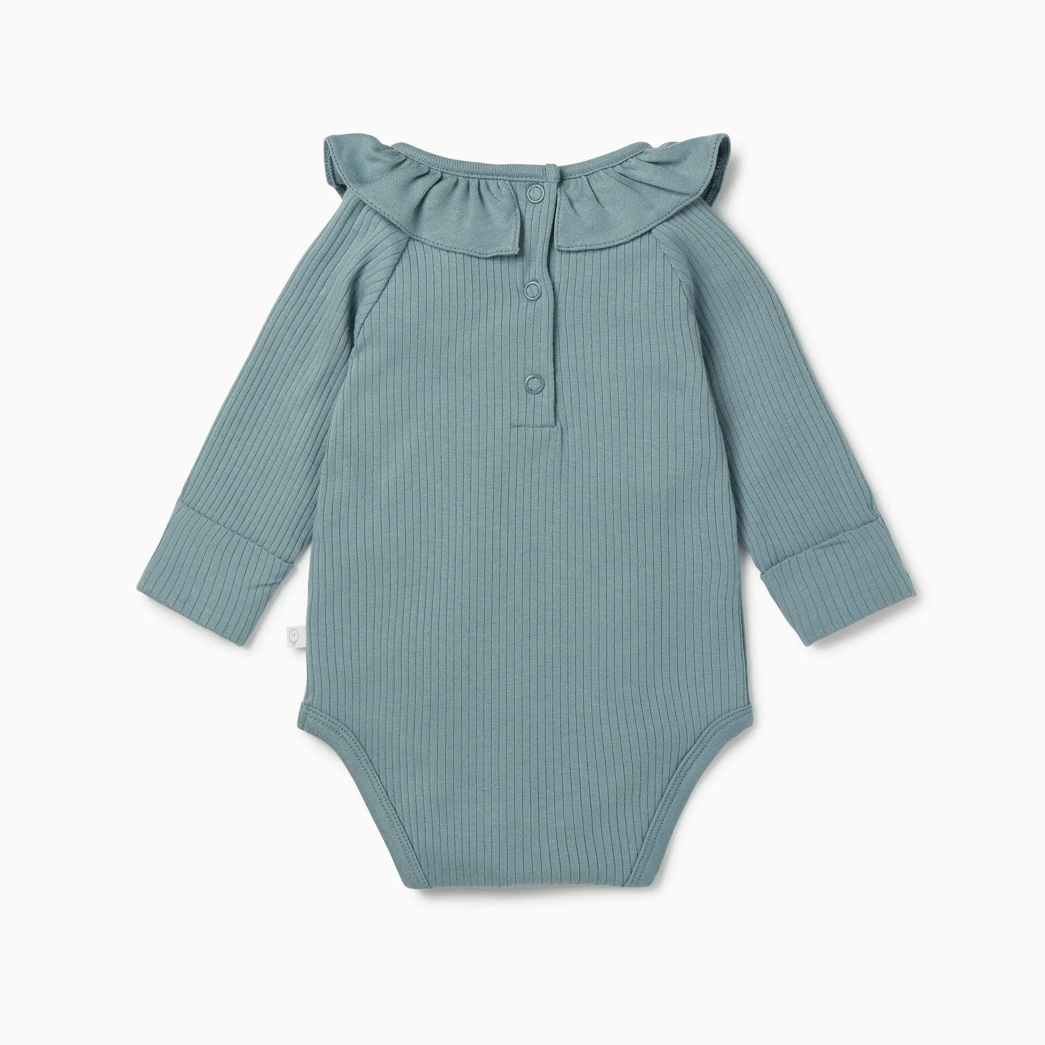 Ribbed Frill Collar Bodysuit