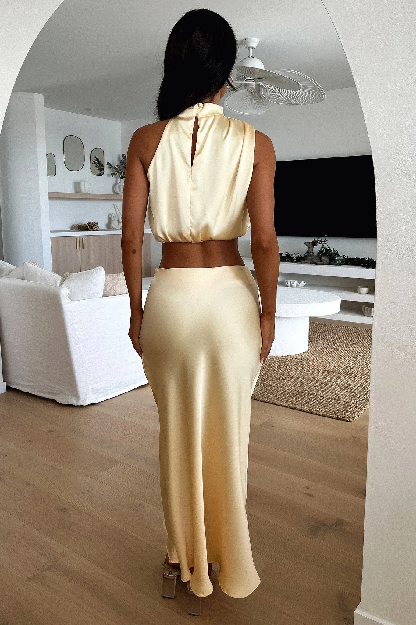 Santorini Maxi Skirt - Baby Yellow