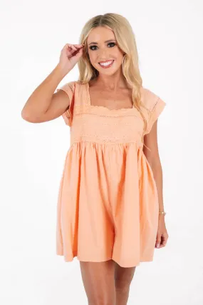 See For Yourself Romper - Peach