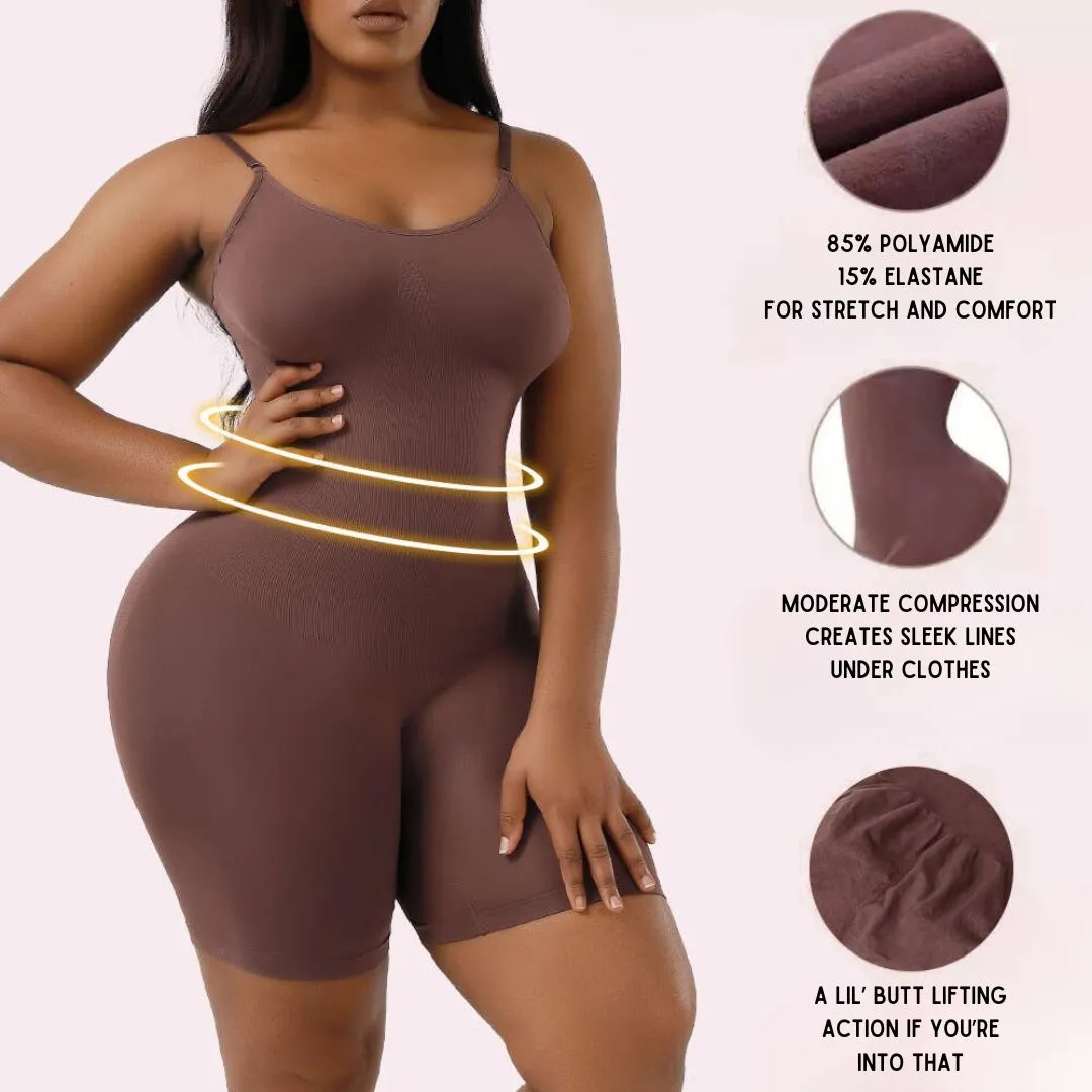 Shapewear Playsuit Seamless Bodysuit [Available in Beige or Black]