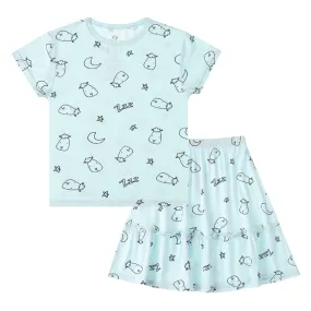 Short Sleeve Shirt Sweet Dreams Baa Baa Blue   Skirt Sweet Dreams Baa Baa Blue