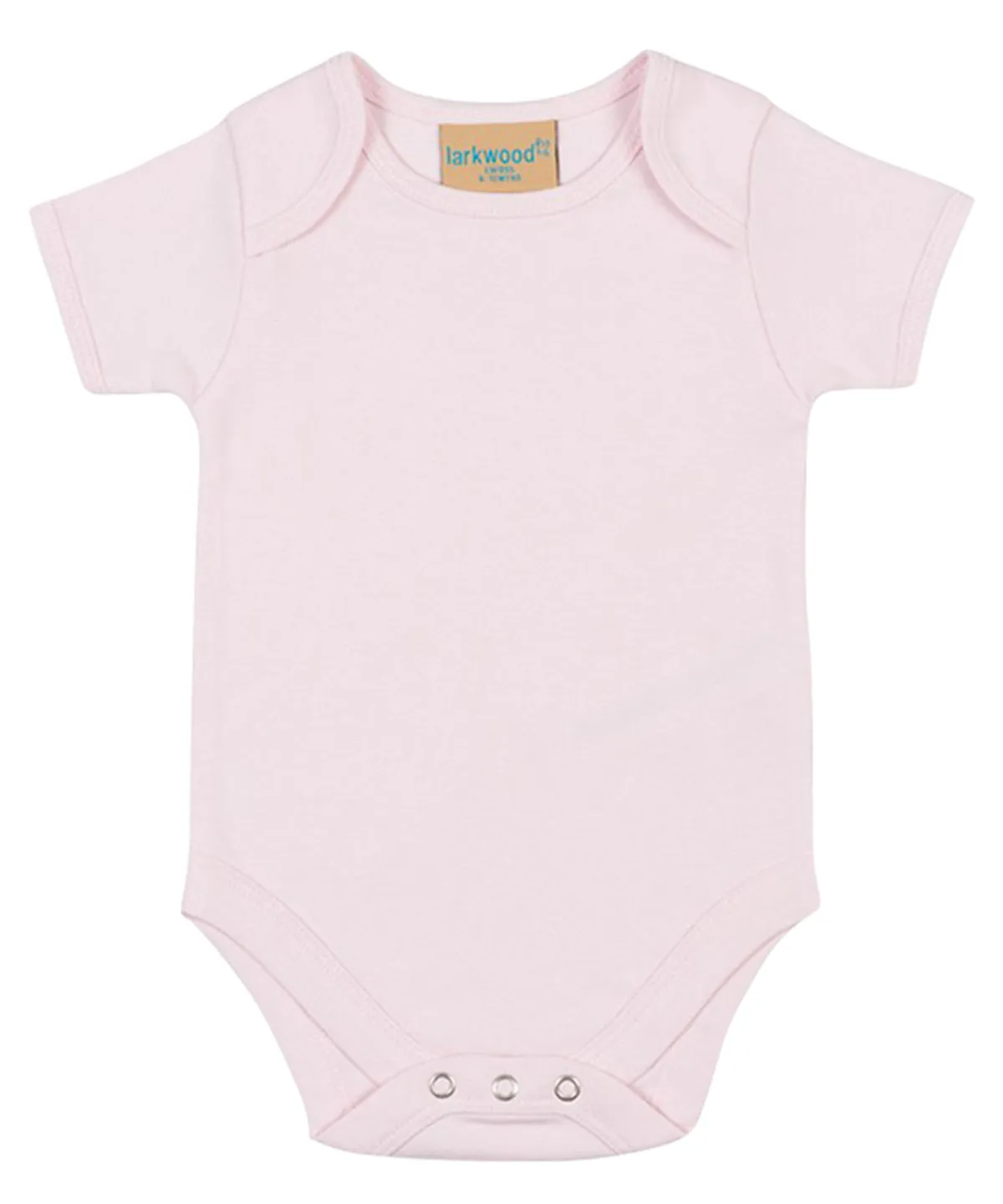 Short-sleeved bodysuit with envelope neck opening | Pale Pink