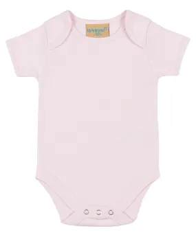 Short-sleeved bodysuit with envelope neck opening | Pale Pink