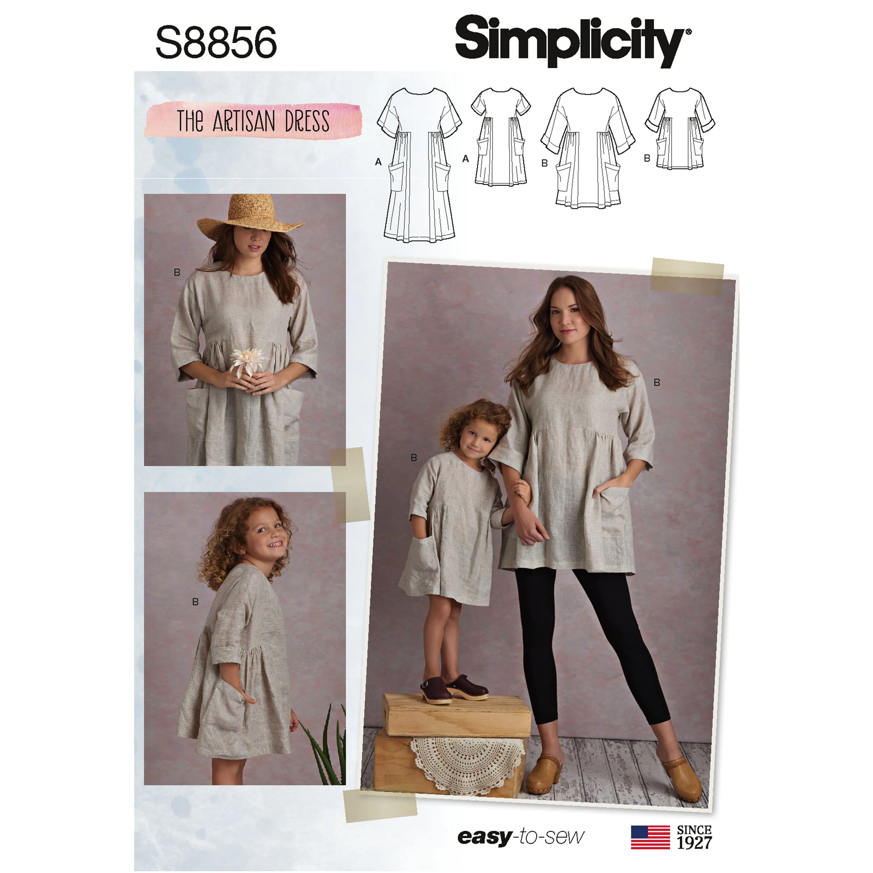 Simplicity Pattern 8856  Child's and Misses' Dress and Tunic