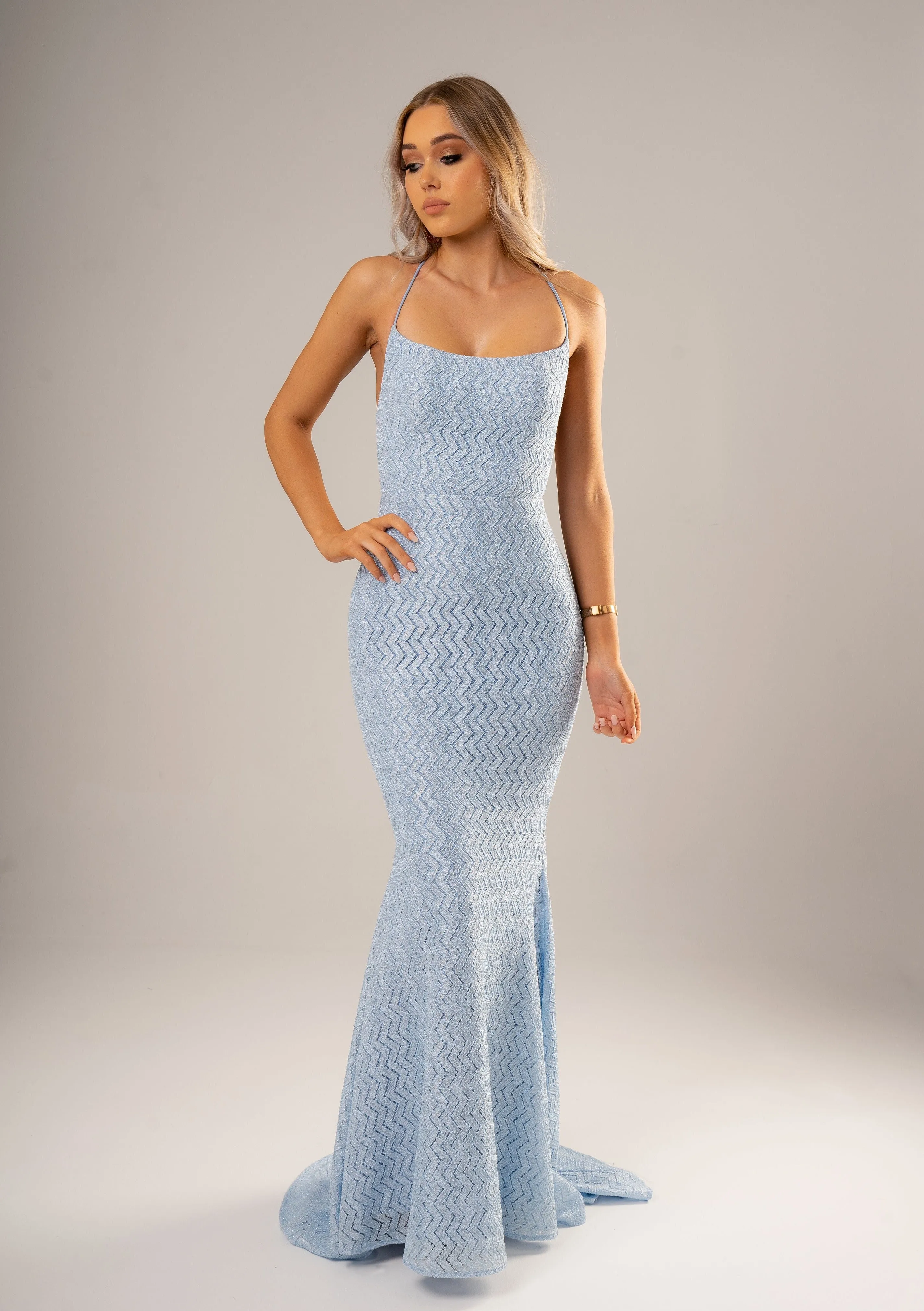 Sparkling Baby Blue Mermaid Dress (sales)