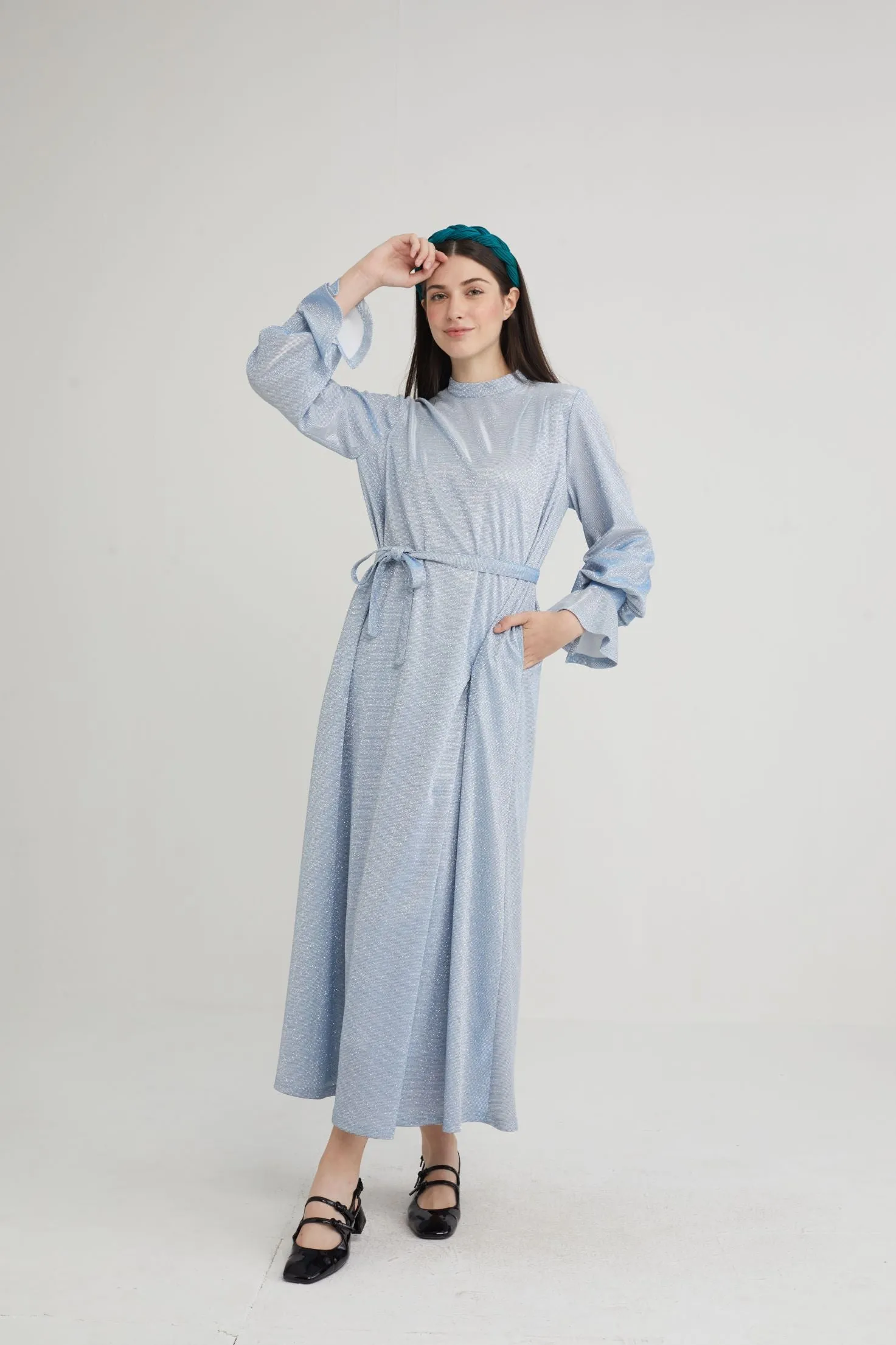 Starlight Petal Sleeve Maxi Dress