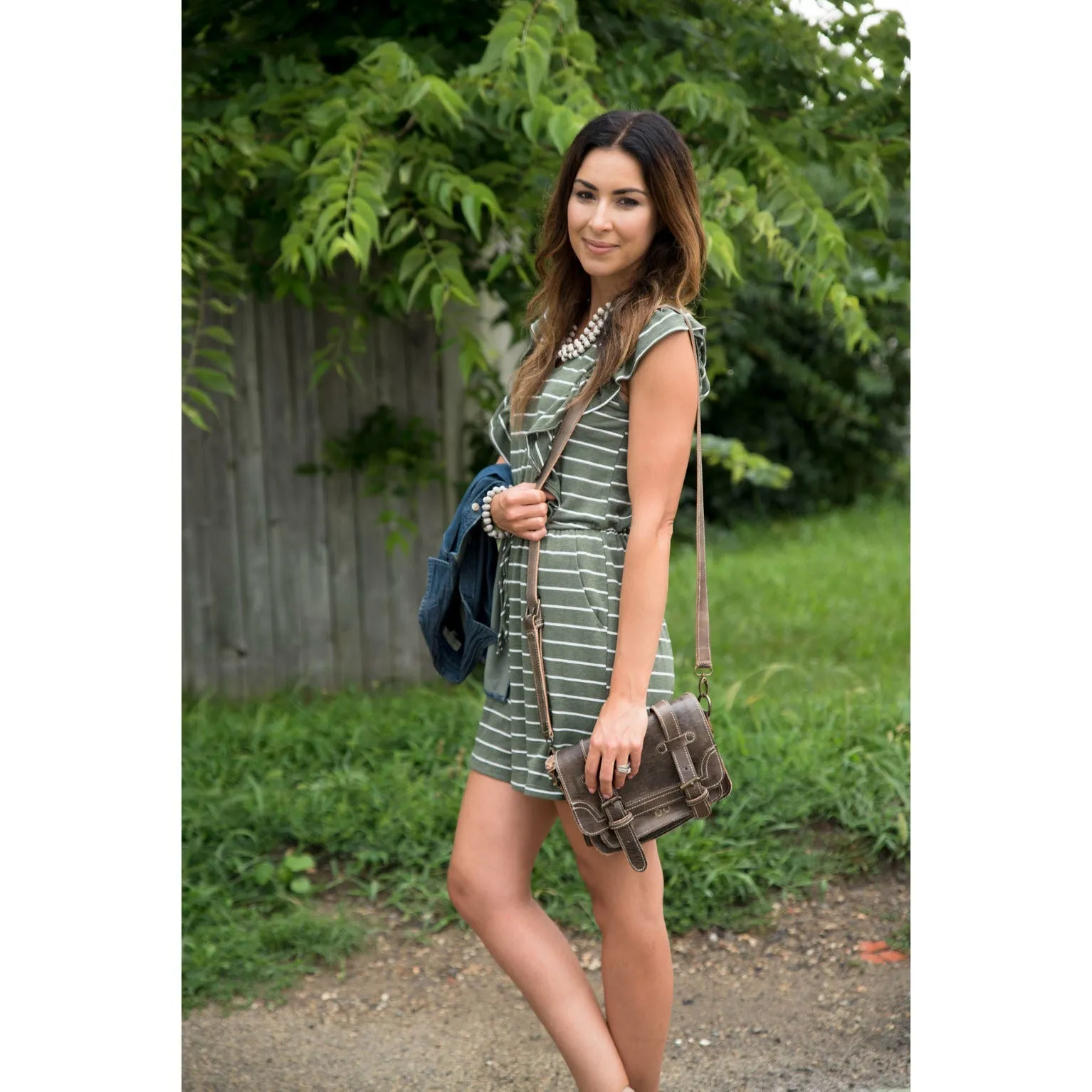 Striped Ruffle Romper