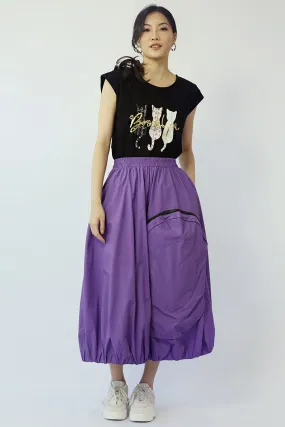 Theda Pocket Skirt in Purple