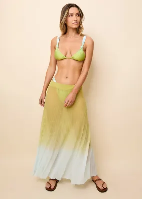 Theresa Skirt Sky Chartreuse Ombre