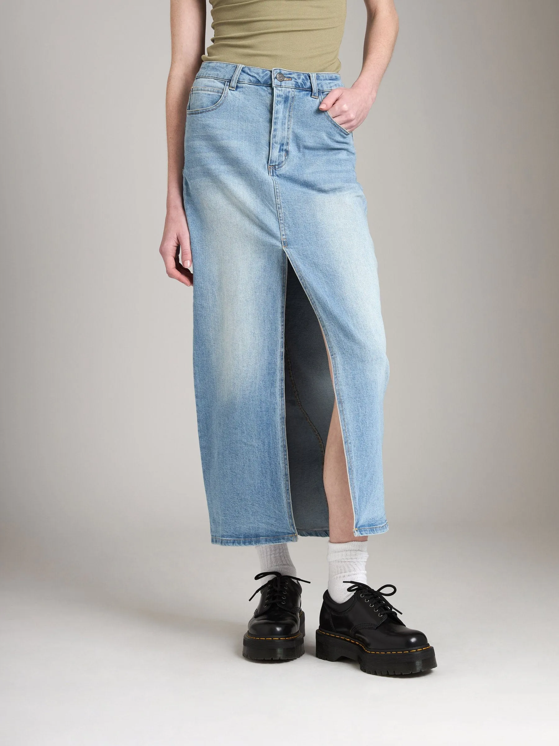 Toulouse Denim Maxi Skirt