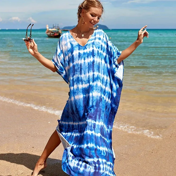 Tropical Bamboo Resort Maxi kaftan AU 12-22-More styles available