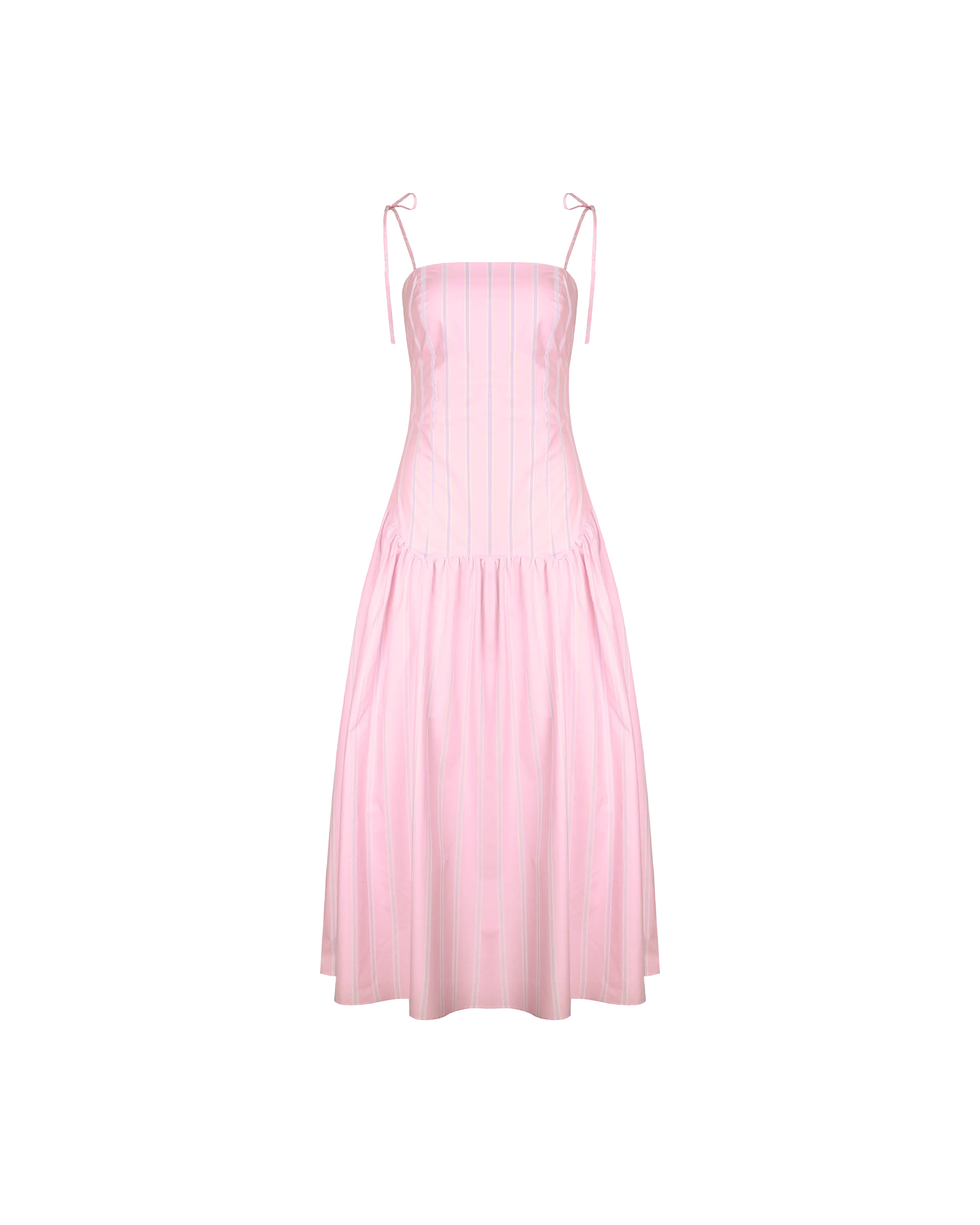 TRULLI MAXI DRESS LILAC CANDY STRIPE