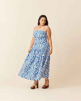 TRULLI MAXI DRESS SOMETHING BLUE FLORAL