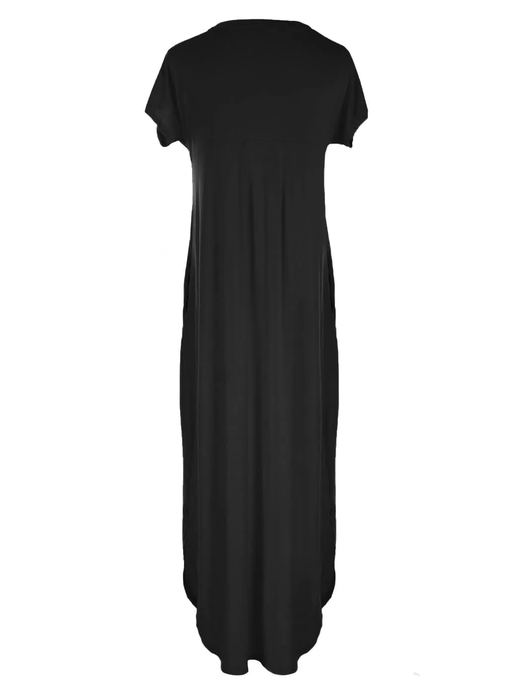 V Neck Short Sleeve Maxi Lounge Dress