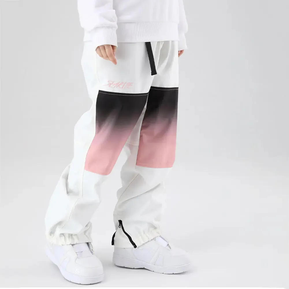 Women Baggy Snow Snowboard Pants Adjustable Waist