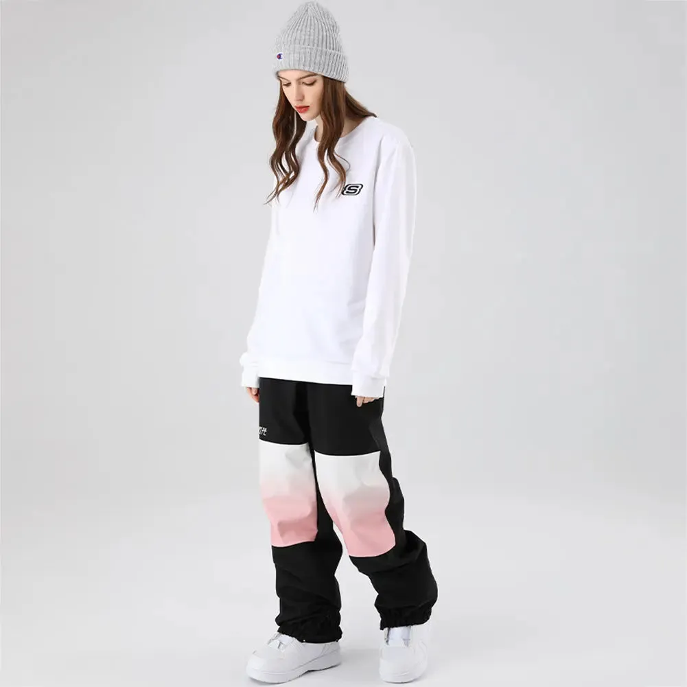 Women Baggy Snow Snowboard Pants Adjustable Waist