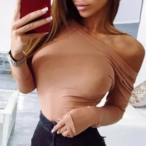 Women One Shoulder Bodysuit