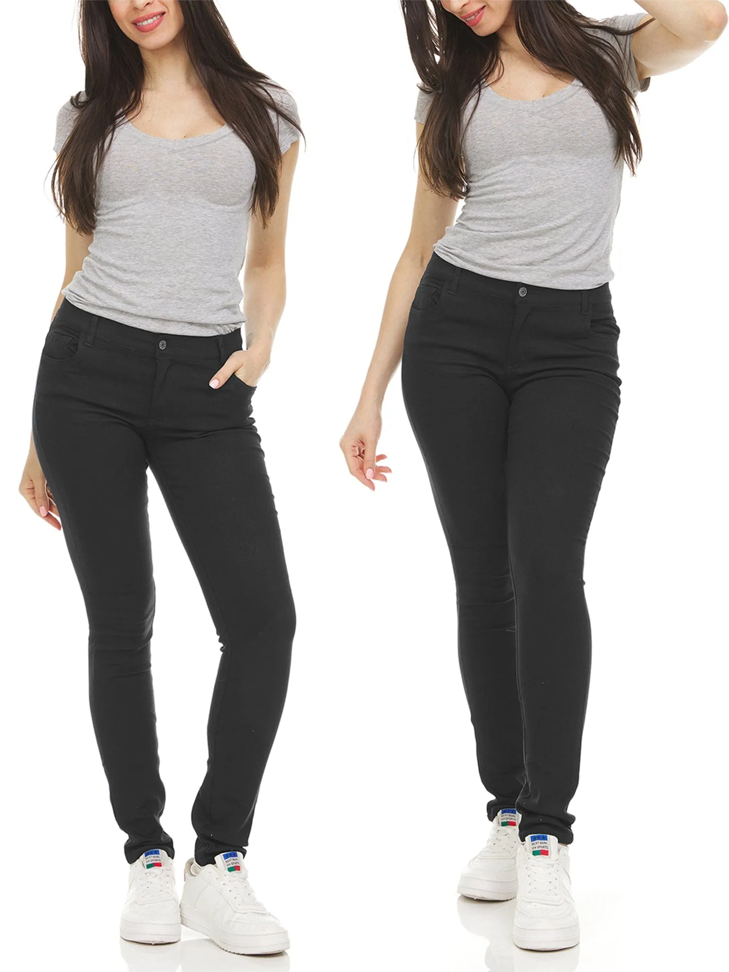 Women's Super Stretchy Skinny 5-Pocket Uniform Soft Chino Pants