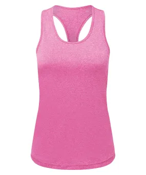 Womens TriDri® recycled performance slim racerback vest | Pink Melange