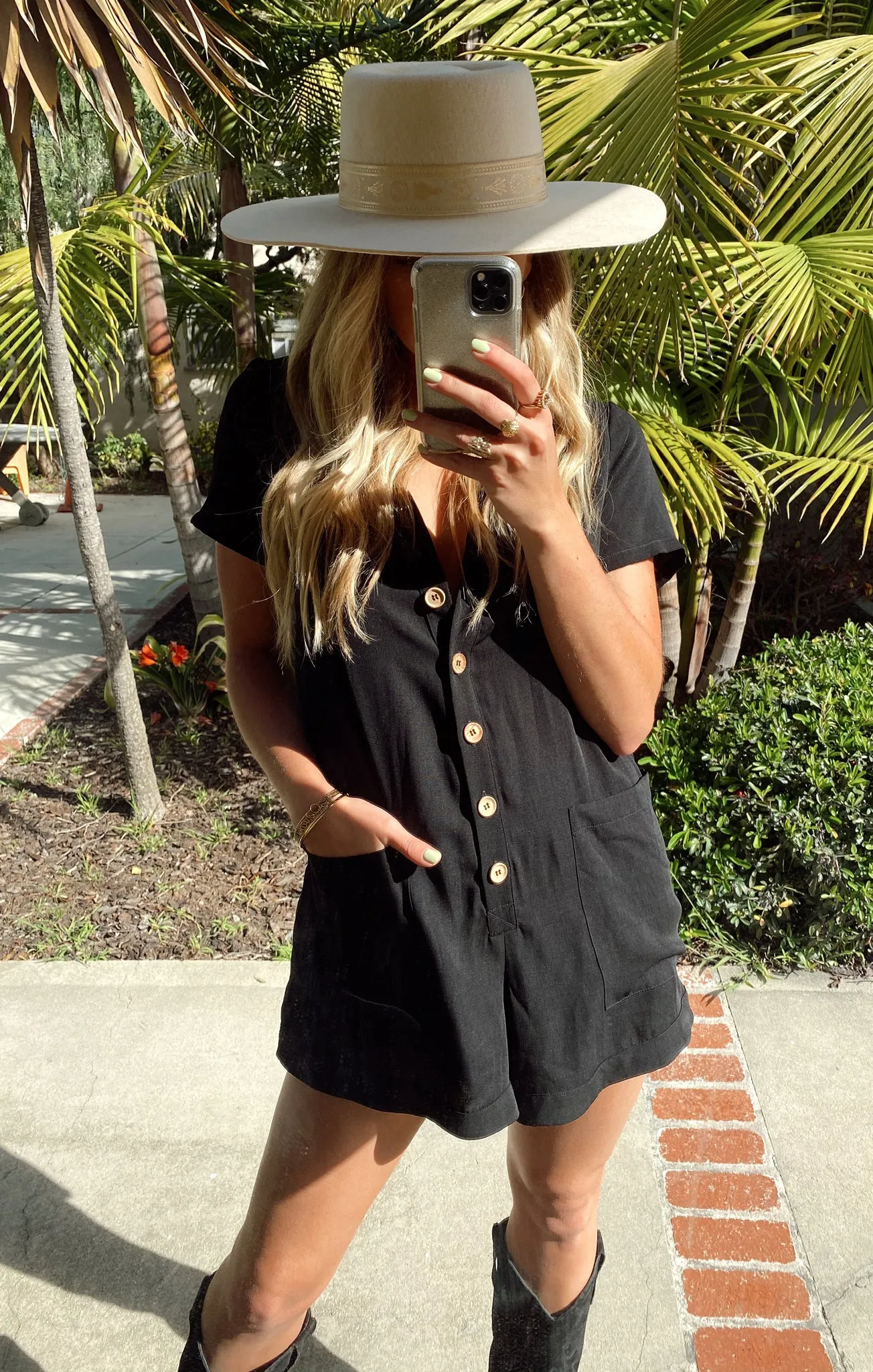 Yvette Romper ~ Black