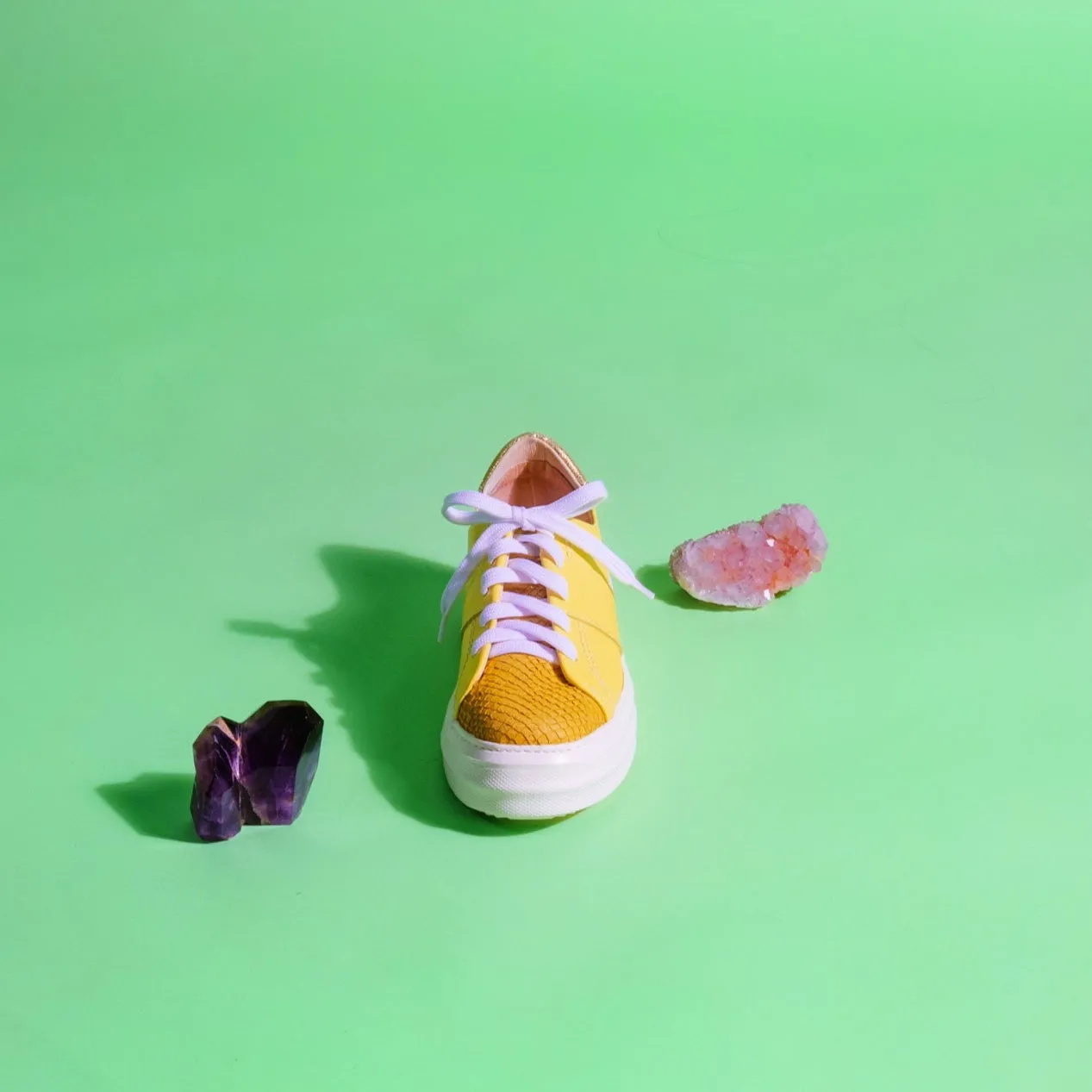 ZIRCON Yellow Leather Sneaker