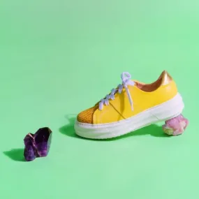 ZIRCON Yellow Leather Sneaker