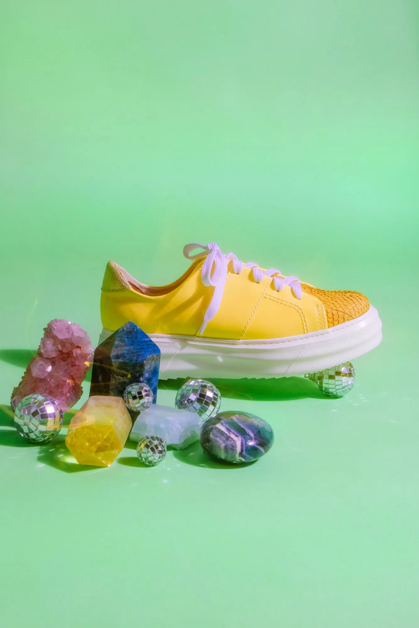 ZIRCON Yellow Leather Sneaker